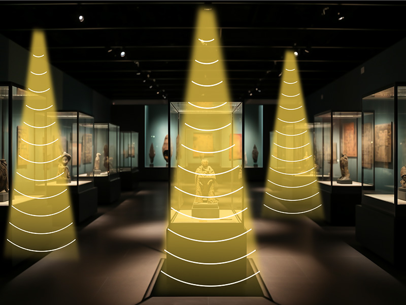 展覽館、博物館、畫廊、展廳等場景使用定向音箱