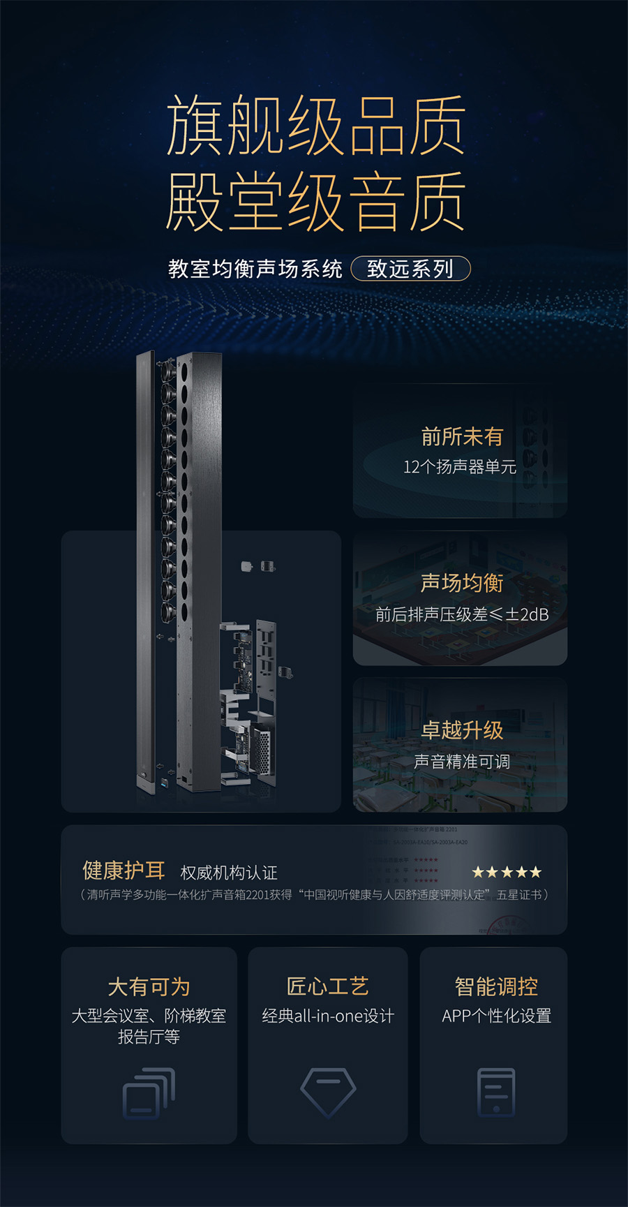 清聽聲學(xué)教室均衡聲場系統(tǒng)(教學(xué)擴(kuò)音器)致遠(yuǎn)系列