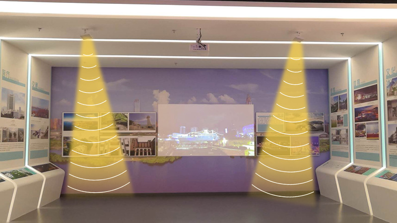吊頂安裝展覽館定向音箱