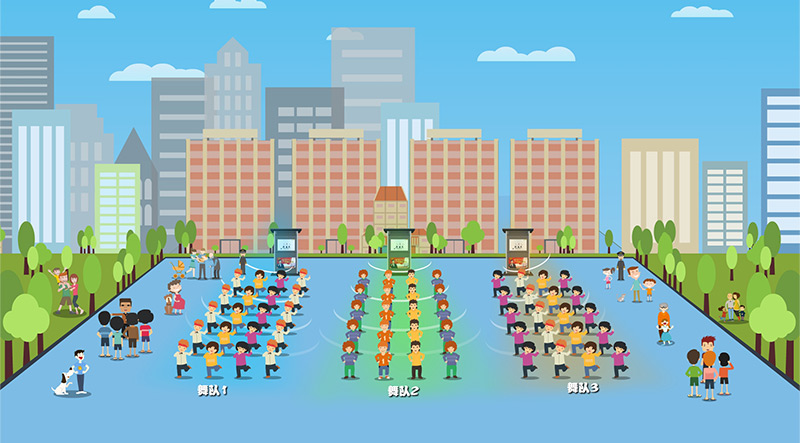 清聽聲學智慧廣場舞系統,不擾民